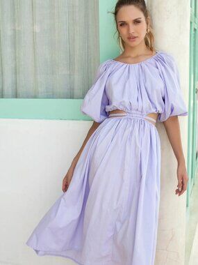 NWT BaliELF Lilac Cutout Midi Dress - XXXL